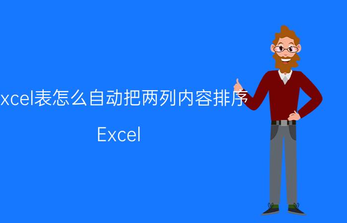 excel表怎么自动把两列内容排序 Excel Excel怎么自动生成排列连续数字？